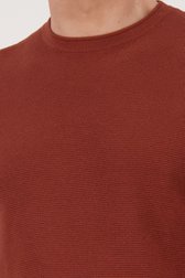 Pull marron à structure fine  de Casual Five pour Hommes