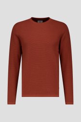 Pull marron à structure fine  de Casual Five pour Hommes