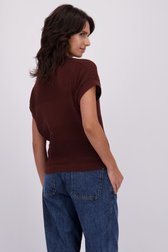 Le dos de Pull marron au crochet de Louise pour Femmes