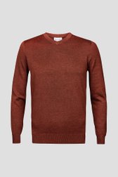 Pull marron avec col en V de Michaelis pour Hommes
