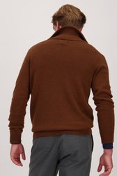 Pull marron avec col de Ravøtt pour Hommes