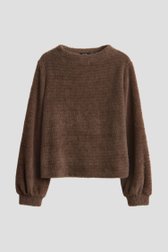 Photo produit 1 de Pull marron en tissu teddy de Opus pour Femmes