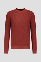 Photo produit 1 de Pull marron rouille à col rond de Ravøtt pour Hommes