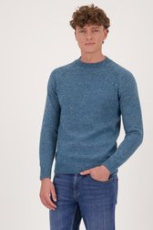 Pull mélangé bleu avec de la laine de Casual Five pour Hommes