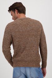 Pull mélangé marron-gris de Ravøtt pour Hommes