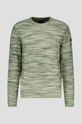 Pull mélangé vert à encolure ronde de Bluefields pour Hommes
