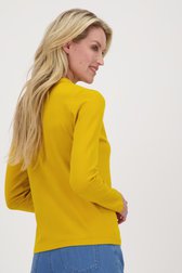 Pull met kraagje - oker  van Claude Arielle voor Dames