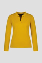 Pull met kraagje - oker  van Claude Arielle voor Dames