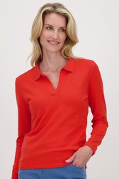 Pull met kraagje - oranje van Claude Arielle voor Dames
