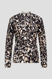 Photo produit 1 de Pull noir avec imprimé beige de Barbara Lebek pour Femmes