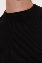 Pull noir côtelé de Opus pour Femmes