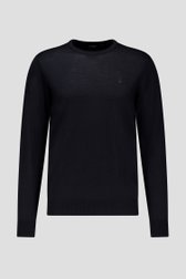 Photo produit 1 de Pull noir en maille fine avec col rond  de Dansaert Black pour Hommes