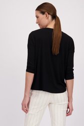 Pull noir fin avec encolure ronde de More & More pour Femmes