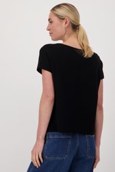 Pull noir finement tricoté de Liberty Island pour Femmes