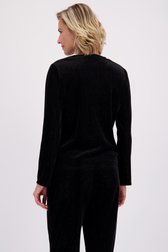 Le dos de Pull noir scintillant de Claude Arielle pour Femmes