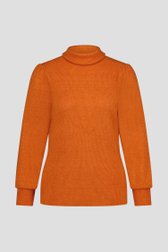 Pull orange à col roulé de Louise pour Femmes