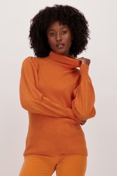 Pull orange à col roulé de Louise pour Femmes