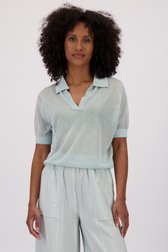 Pull pastel turquoise à manches courtes de Louise pour Femmes