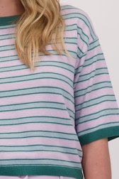 Détail de Pull rayé à manches courtes de Libelle pour Femmes