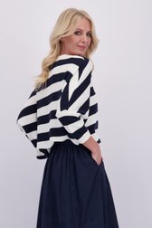 Le dos de Pull rayé blanc et bleu  de AC by Annelien Coorevits pour Femmes