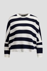 Photo produit 1 de Pull rayé blanc et bleu  de AC by Annelien Coorevits pour Femmes