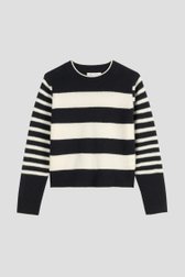 Photo produit 1 de Pull rayé bleu marine et écru de Marc O'Polo pour Femmes