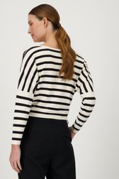 Pull rayé écru et noir de D'Auvry pour Femmes
