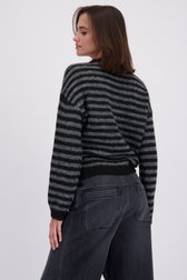 Le dos de Pull rayé noir et gris de JDY pour Femmes
