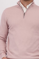 Détail de Pull rose à col zippé – Slim fit de Michaelis pour Hommes