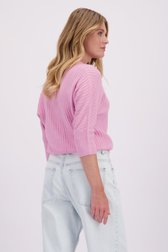 Le dos de Pull rose à manches trois-quarts de Libelle pour Femmes