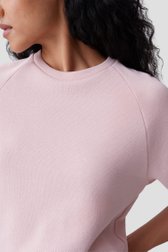 Détail de Pull rose doux à manches courtes de Opus pour Femmes