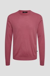 Photo produit 1 de Pull rose en laine mérinos à col rond de Matinique pour Hommes