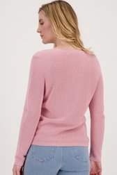 Pull rose finement tricoté de Liberty Island pour Femmes