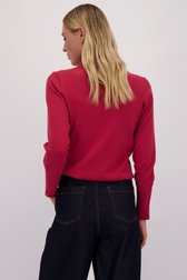 Le dos de Pull rouge à col rond de Liberty Island pour Femmes