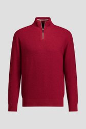 Photo produit 1 de Pull rouge à col zippé de Dansaert Blue pour Hommes