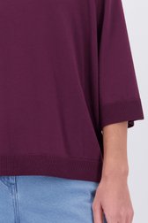 Détail de Pull rouge bordeaux à manches 3/4 de D'Auvry pour Femmes