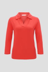 Pull rouge doux avec col de Opus pour Femmes