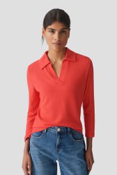 Pull rouge doux avec col de Opus pour Femmes
