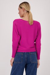Pull rouge foncé avec col en V de Liberty Island pour Femmes