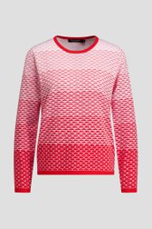 Photo produit 1 de Pull rouge-rose à col rond de Signature pour Femmes