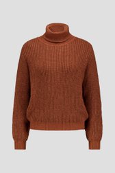 Photo produit 1 de Pull rouille avec col roulé et laine de AC by Annelien Coorevits pour Femmes