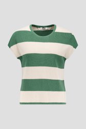 Pull sans manches beige-vert de Liberty Loving nature pour Femmes