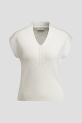 Photo produit 1 de Pull sans manches blanc avec col en V  de Liberty Island pour Femmes