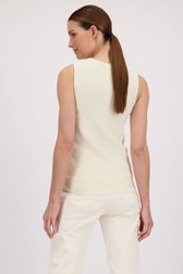 Pull sans manches écru à boutons dorés de D'Auvry pour Femmes