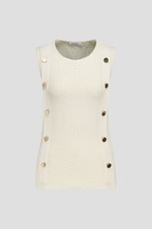 Pull sans manches écru à boutons dorés de D'Auvry pour Femmes