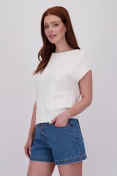 Pull sans manches en maille blanche de Libelle pour Femmes