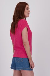 Pull sans manches en maille rouge corail de Libelle pour Femmes