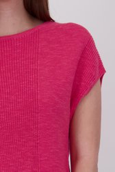 Pull sans manches en maille rouge corail de Libelle pour Femmes
