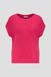 Pull sans manches en maille rouge corail de Libelle pour Femmes