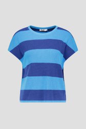 Pull sans manches rayé bleu de Liberty Loving nature pour Femmes